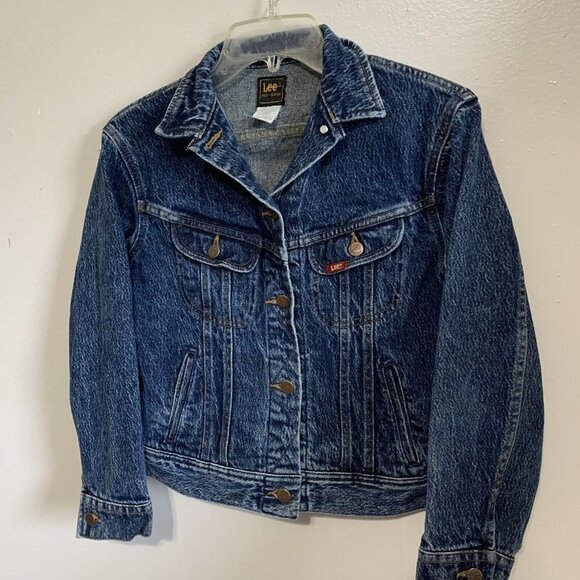 Vintage Lee Riders Stone Wash Trucker Denim Jacket VTG Size 12 MODERN SZ Small - Picture 6 of 11